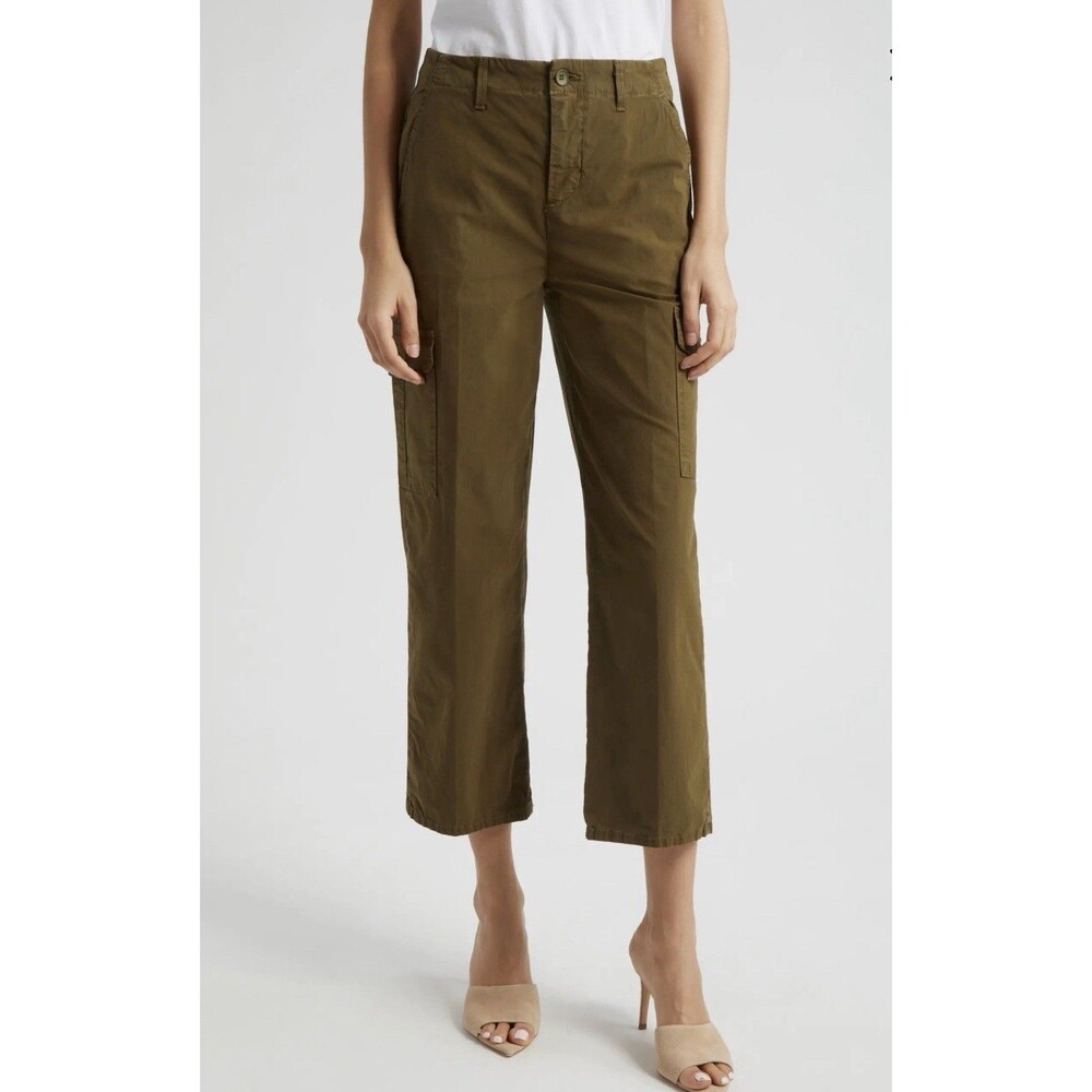 L’agence Zoella Stretch Cotton Crop Cargo Pants British Khaki Size 26 EUC